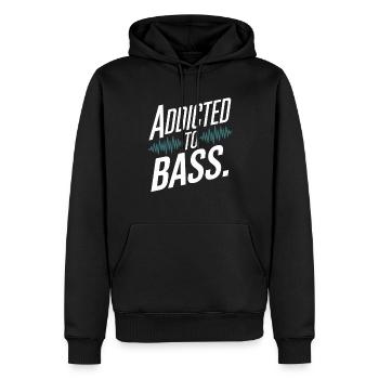 Basse, Guitariste, Musicien, Matériel, Funk, Rock, Jazz - Sweat à capuche Premium bio Homme - noir - Devant - Nico (187cm)