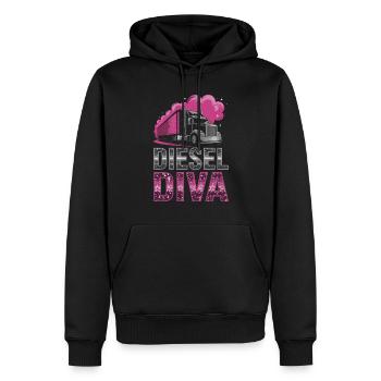 Women In Trucking Female Trucker Pride - Sweat à capuche Premium bio Homme - noir - Devant - Nico (187cm)