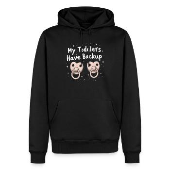 Jumelle Maman Vie Double Trouble Parents Pouvoir - Sweat à capuche Premium bio Homme - noir - Devant - Nico (187cm)
