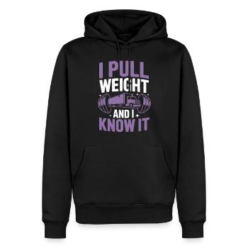 Women In Trucking Female Trucker Pride - Sweat à capuche Premium bio Homme - noir - Devant - Nico (187cm)