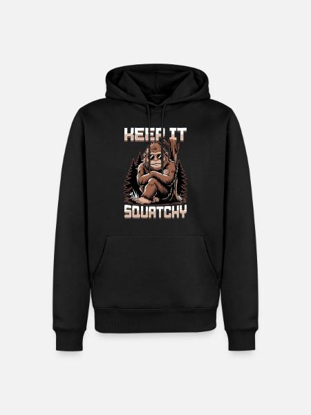 Bigfoot Sasquatch - Männer Premium Bio Hoodie - Schwarz
