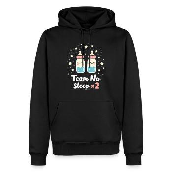 Jumelle Maman Vie Double Trouble Parents Pouvoir - Sweat à capuche Premium bio Homme - noir - Devant - Nico (187cm)