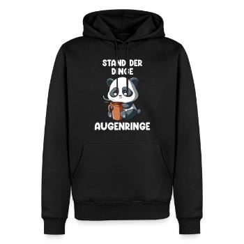 Stand Der Dinge Augenringe - Männer Premium Bio Hoodie - Schwarz - Vorne - Nico (187cm)