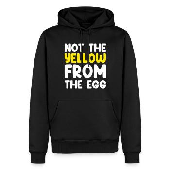 Not The Yellow From The Egg - Men’s Premium Organic Hoodie - black - Front - Nico (187cm)
