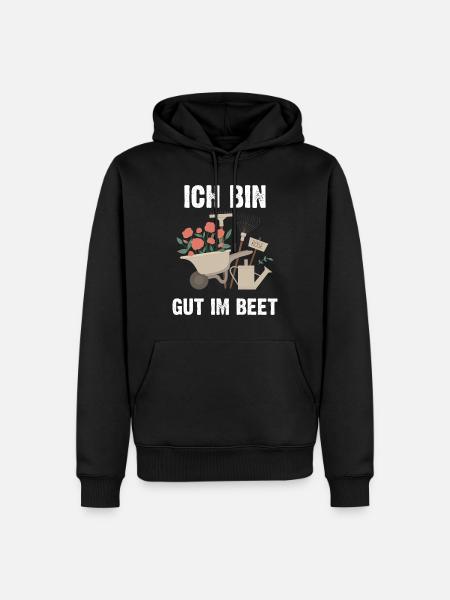 Ich Bin Gut Im Beet - Männer Premium Bio Hoodie - Schwarz