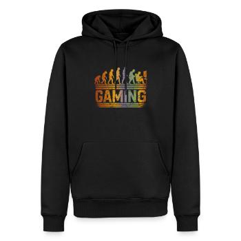 Chemise de jeu Evolution - Sweat à capuche Premium bio Homme - noir - Devant - Nico (187cm)