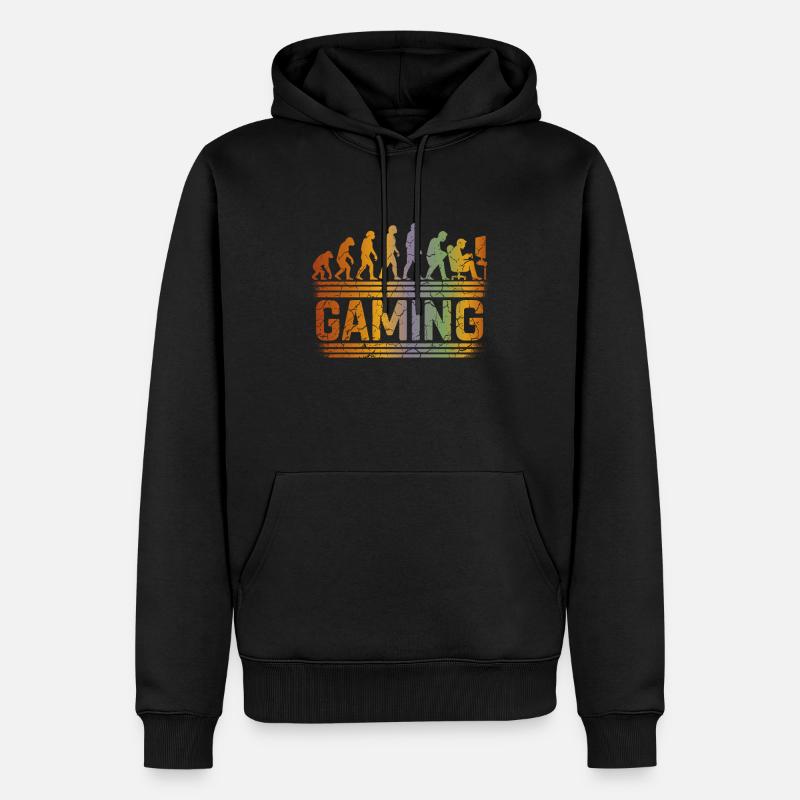 Evolution Gaming Shirt - Männer Premium Bio Hoodie - Schwarz