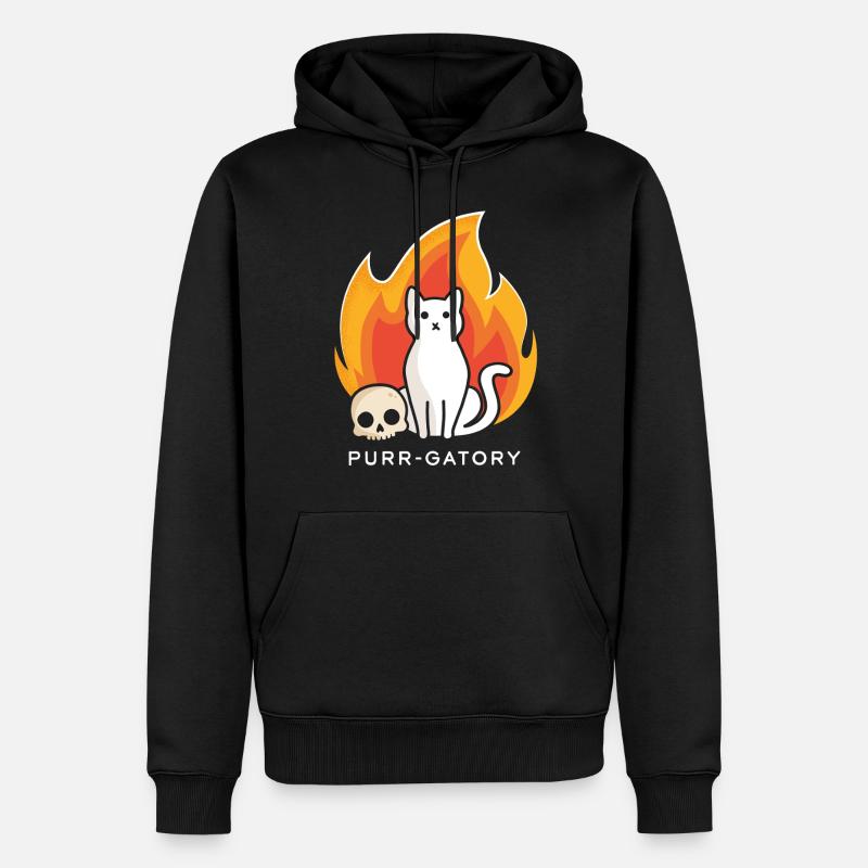 Ronronnement - Sweat à capuche Premium bio Homme - noir