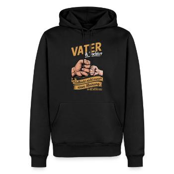 Vater & Tochter – Ein Herz und eine Seele - Männer Premium Bio Hoodie - Schwarz - Vorne - Nico (187cm)