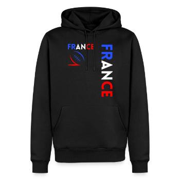 Rugbyspieler Fan Rugby Fan Rugby Frankreich - Männer Premium Bio Hoodie - Schwarz - Vorne - Nico (187cm)