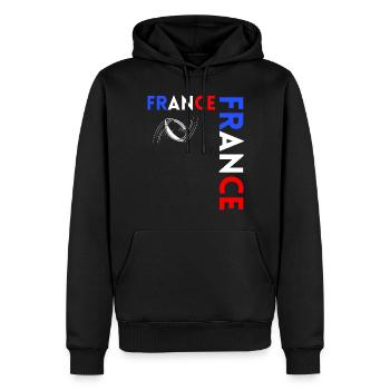 Rugbyspieler Fan Rugby Fan Rugby Frankreich - Männer Premium Bio Hoodie - Schwarz - Vorne - Nico (187cm)