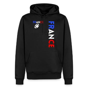 Rugbyspieler Fan Rugby Fan Rugby Frankreich - Männer Premium Bio Hoodie - Schwarz - Vorne - Nico (187cm)