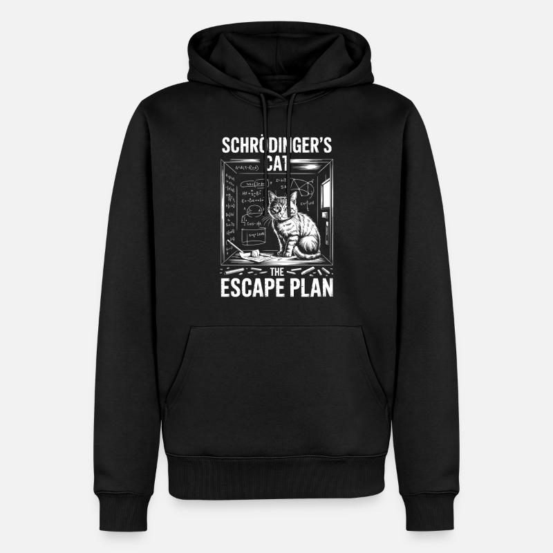 Schrödinger’s Cat – Escape Plan - Männer Premium Bio Hoodie - Schwarz