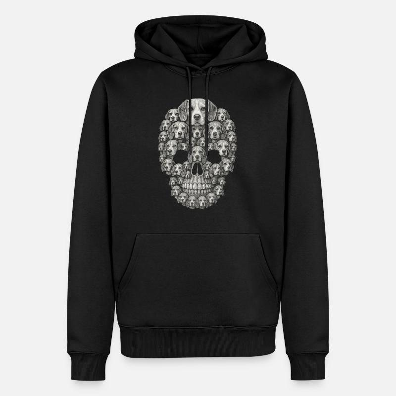 Beagle - Männer Premium Bio Hoodie - Schwarz