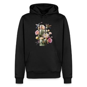 Kaktus - Männer Premium Bio Hoodie - Schwarz - Vorne - Nico (187cm)