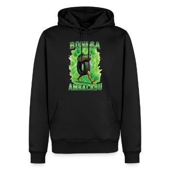 Frosch - Männer Premium Bio Hoodie - Schwarz - Vorne - Nico (187cm)