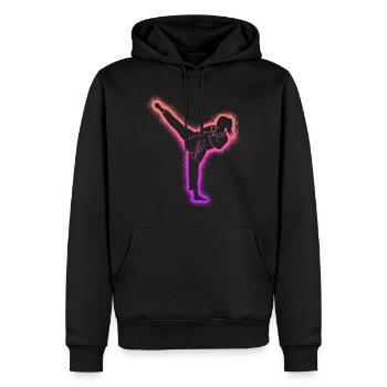 Taekwondo Arts Martiaux Femmes Enfants Karaté Filles - Sweat à capuche Premium bio Homme - noir - Devant - Nico (187cm)