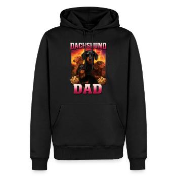 Dackel - Männer Premium Bio Hoodie - Schwarz - Vorne - Nico (187cm)