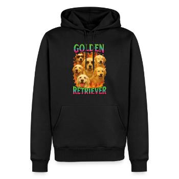 Golden Retriever - Männer Premium Bio Hoodie - Schwarz - Vorne - Nico (187cm)
