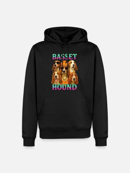 Basset - Männer Premium Bio Hoodie - Schwarz