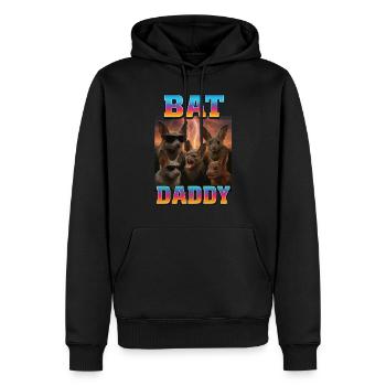 Fledermaus-Papa - Männer Premium Bio Hoodie - Schwarz - Vorne - Nico (187cm)