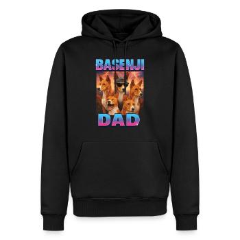 Basenji - Männer Premium Bio Hoodie - Schwarz - Vorne - Nico (187cm)
