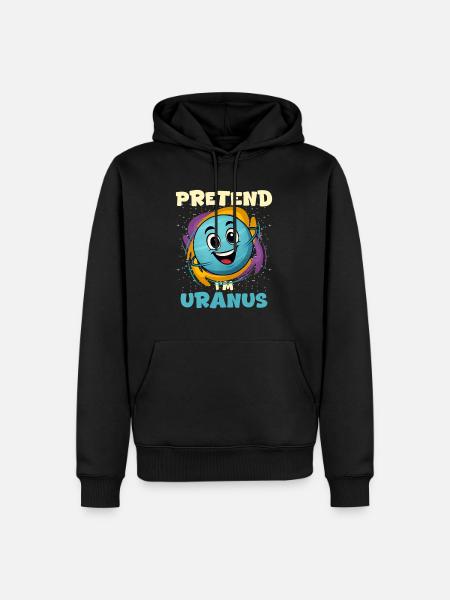 Uranus - Männer Premium Bio Hoodie - Schwarz