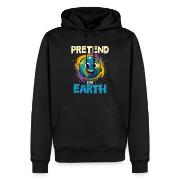 Erde Planet - Männer Premium Bio Hoodie - Schwarz - Vorne - Nico (187cm)