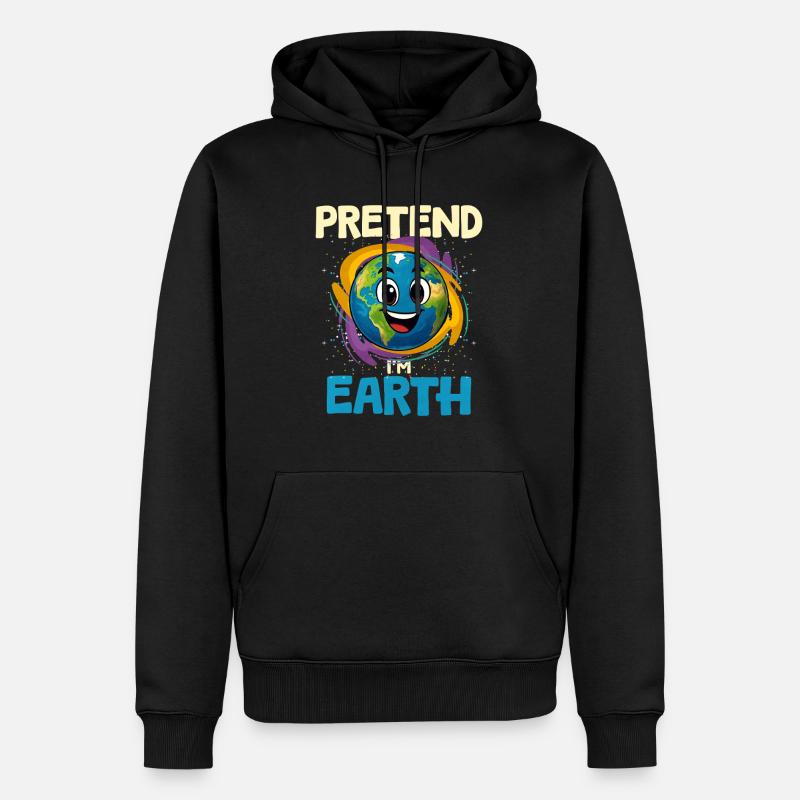 Erde Planet - Männer Premium Bio Hoodie - Schwarz
