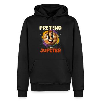Jupiter - Männer Premium Bio Hoodie - Schwarz - Vorne - Nico (187cm)