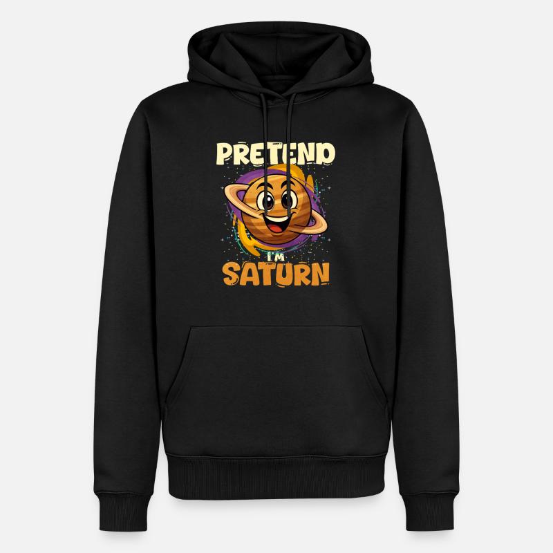 Saturne - Sweat à capuche Premium bio Homme - noir