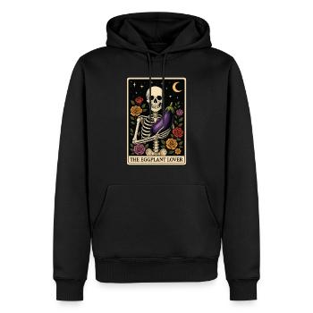 Eggplant Tarot - Men’s Premium Organic Hoodie - black - Front - Nico (187cm)