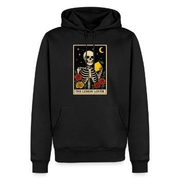Lemon Tarot - Männer Premium Bio Hoodie - Schwarz - Vorne - Nico (187cm)
