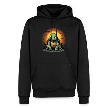 Zombie Turtle Halloween Turtle Lover - Sweat à capuche Premium bio Homme - noir - Devant - Nico (187cm)