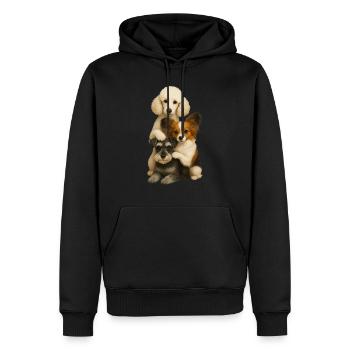 Hund Hunde Süße Hunde - Männer Premium Bio Hoodie - Schwarz - Vorne - Nico (187cm)