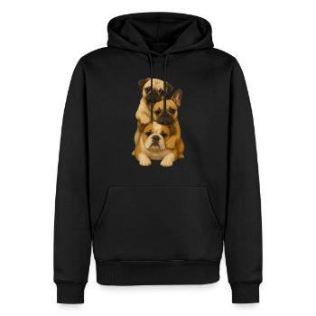 Hund Hunde Süße Hunde - Männer Premium Bio Hoodie - Schwarz - Vorne - Nico (187cm)