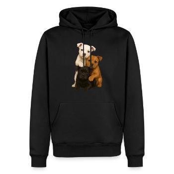 Hund Hunde Süße Hunde - Männer Premium Bio Hoodie - Schwarz - Vorne - Nico (187cm)
