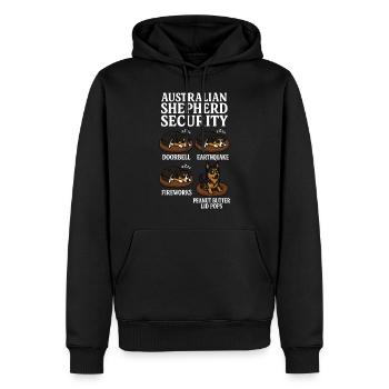 Australischer Schäferhund - Männer Premium Bio Hoodie - Schwarz - Vorne - Nico (187cm)
