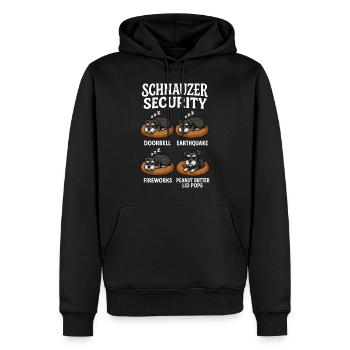 Schnauzer - Männer Premium Bio Hoodie - Schwarz - Vorne - Nico (187cm)