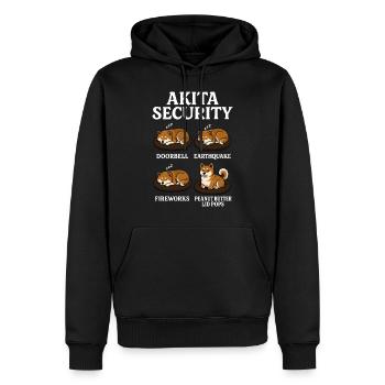 Akita - Sweat à capuche Premium bio Homme - noir - Devant - Nico (187cm)