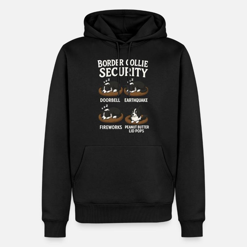 Border Collie - Sweat à capuche Premium bio Homme - noir