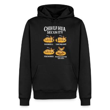 Chihuahua - Sweat à capuche Premium bio Homme - noir - Devant - Nico (187cm)