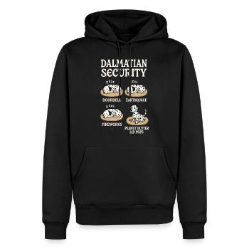 Dalmate - Sweat à capuche Premium bio Homme - noir - Devant - Nico (187cm)