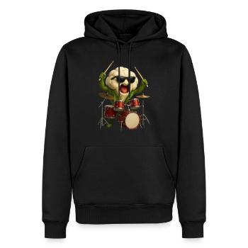 Blumenkohl Schlagzeug - Männer Premium Bio Hoodie - Schwarz - Vorne - Nico (187cm)