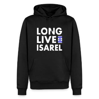 Long live israel - Männer Premium Bio Hoodie - Schwarz - Vorne - Nico (187cm)