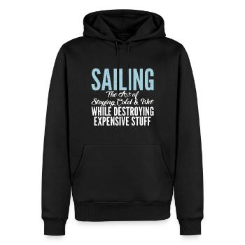 Katamaran-segeln - Männer Premium Bio Hoodie - Schwarz - Vorne - Nico (187cm)