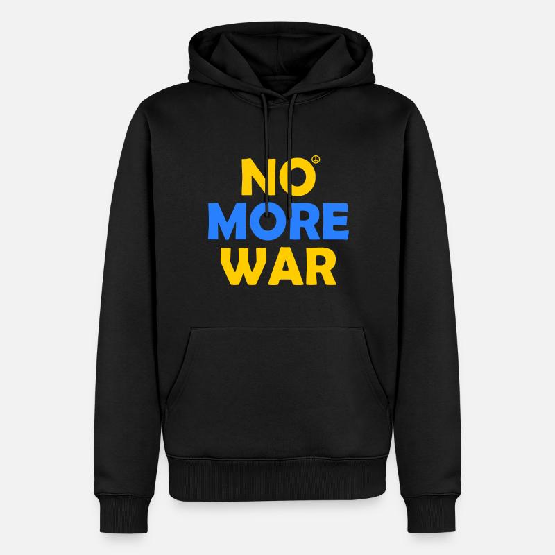 No more war - Männer Premium Bio Hoodie - Schwarz