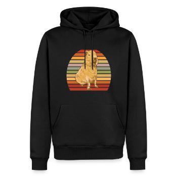 Capybara - Men’s Premium Organic Hoodie - black - Front - Nico (187cm)