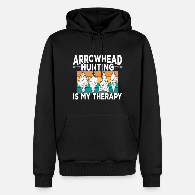 Pfeilspitzenjagd Pfeilspitzen - Männer Premium Bio Hoodie - Schwarz