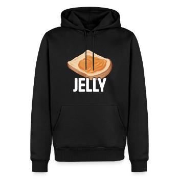 Peanut Butter Breakfast Toast Love - Men’s Premium Organic Hoodie - black - Front - Nico (187cm)